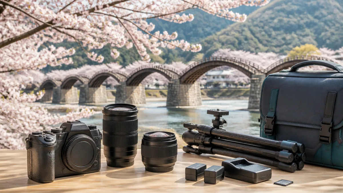 約3,000本の桜と五連アーチ|錦帯橋が「桜の名所」と呼ばれる理由の解説画像