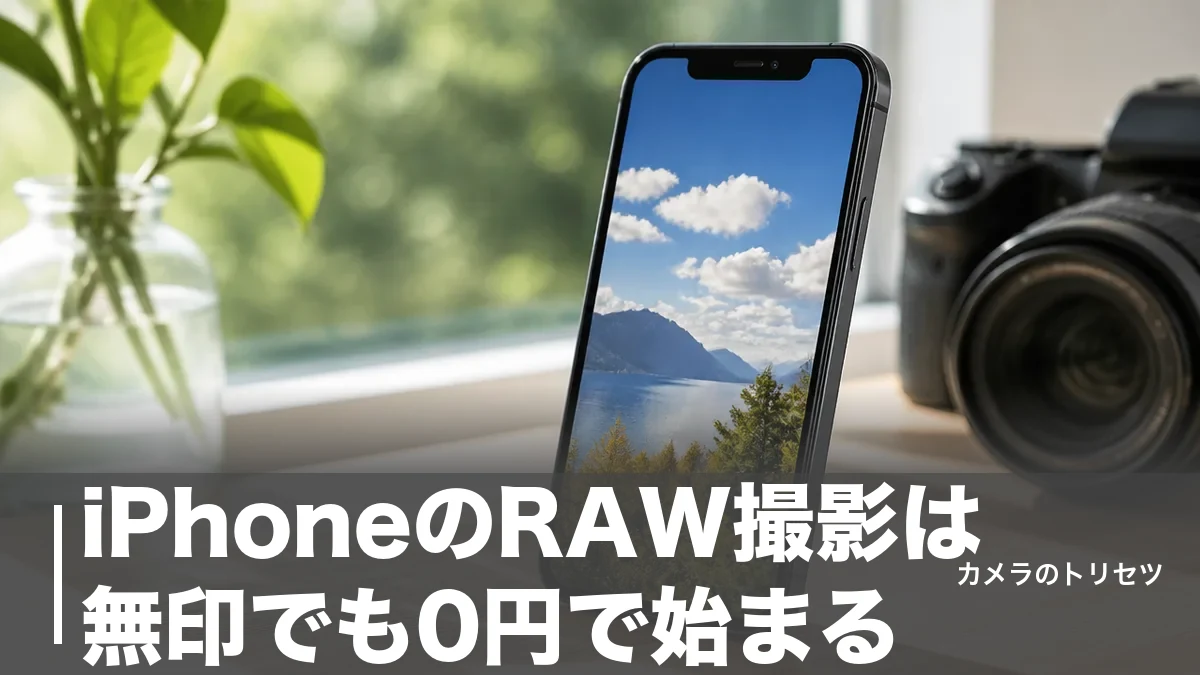 iPhoneのRAW撮影は無印でも0円で始まる|ProRAWとの違い・設定・現像を完全ガイドのアイキャッチ画像