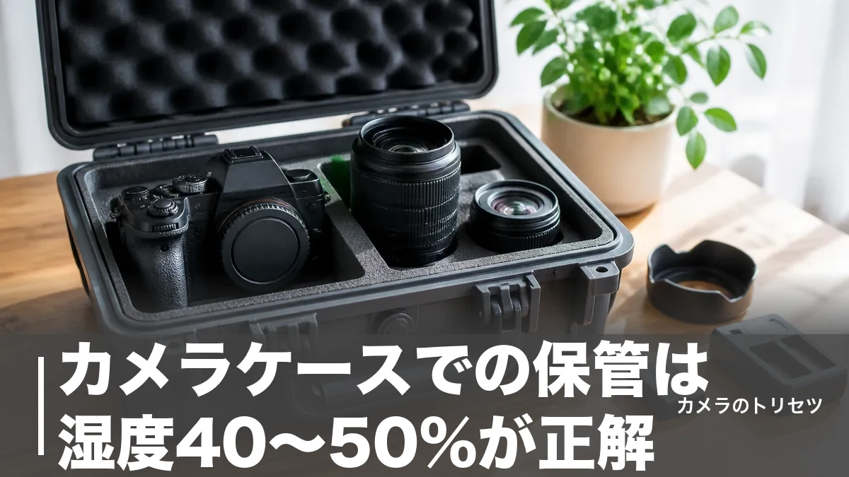 カメラケースでの保管は湿度40〜50%が正解｜2,300円のドライボックスから防湿庫まで徹底解説のアイキャッチ画像