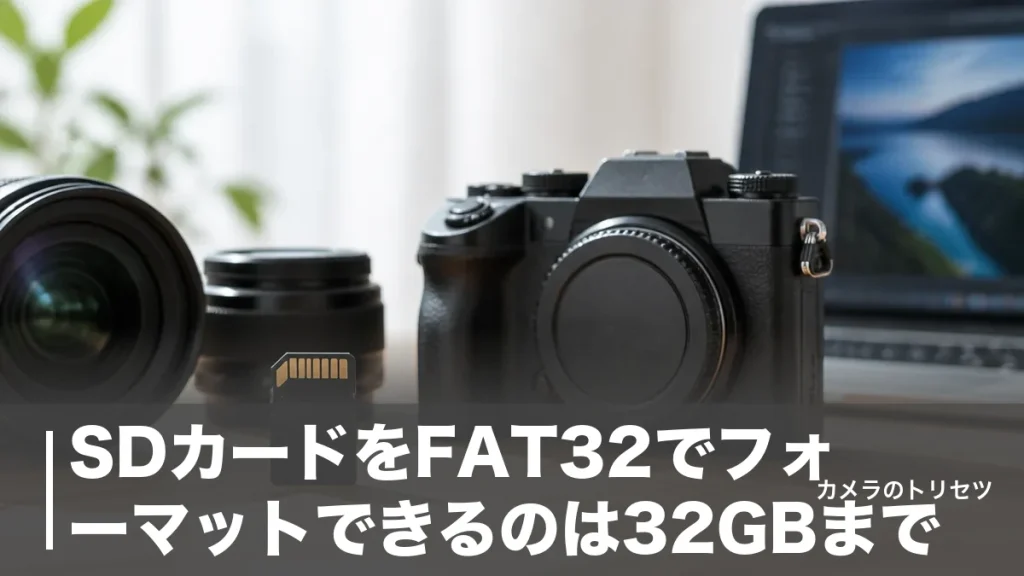 SDカードをFAT32でフォーマットできるのは32GBまで｜64GB超の壁と正しいやり方を完全解説のアイキャッチ画像
