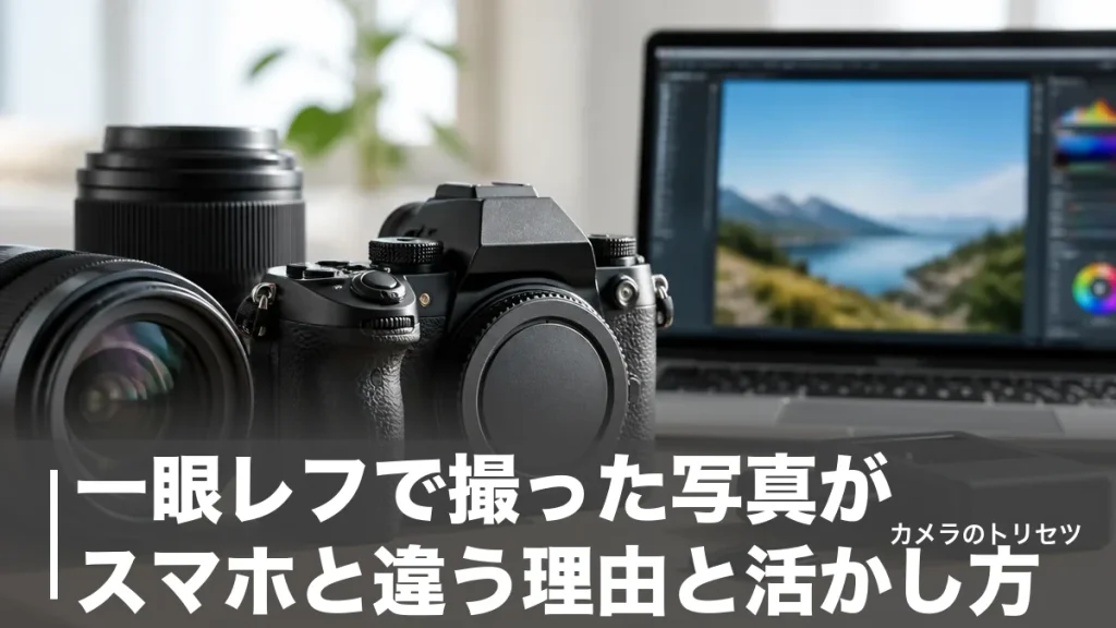 一眼レフで撮った写真がスマホと違う理由と活かし方｜転送・編集・プリントまで完全ガイドのアイキャッチ画像