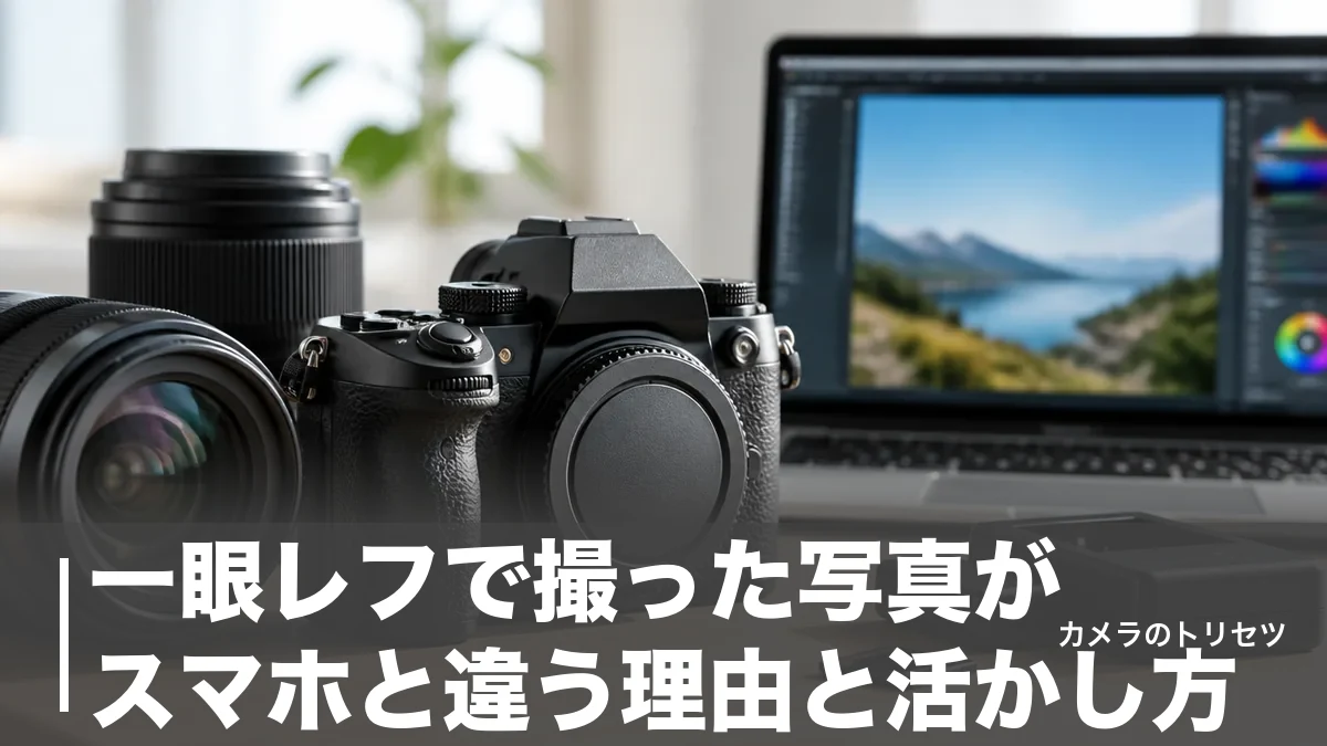 一眼レフで撮った写真がスマホと違う理由と活かし方｜転送・編集・プリントまで完全ガイドのアイキャッチ画像