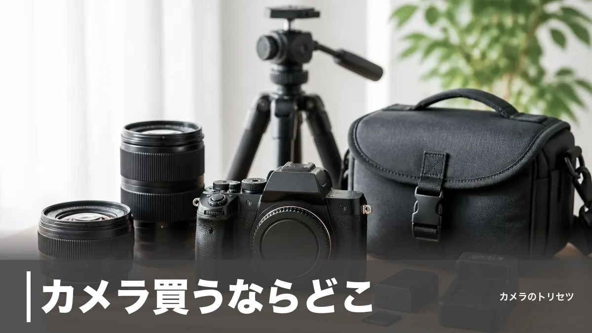 カメラ買うならどこ？家電量販店・専門店・中古まで5つの買い方を徹底比較【2026年版】のアイキャッチ画像