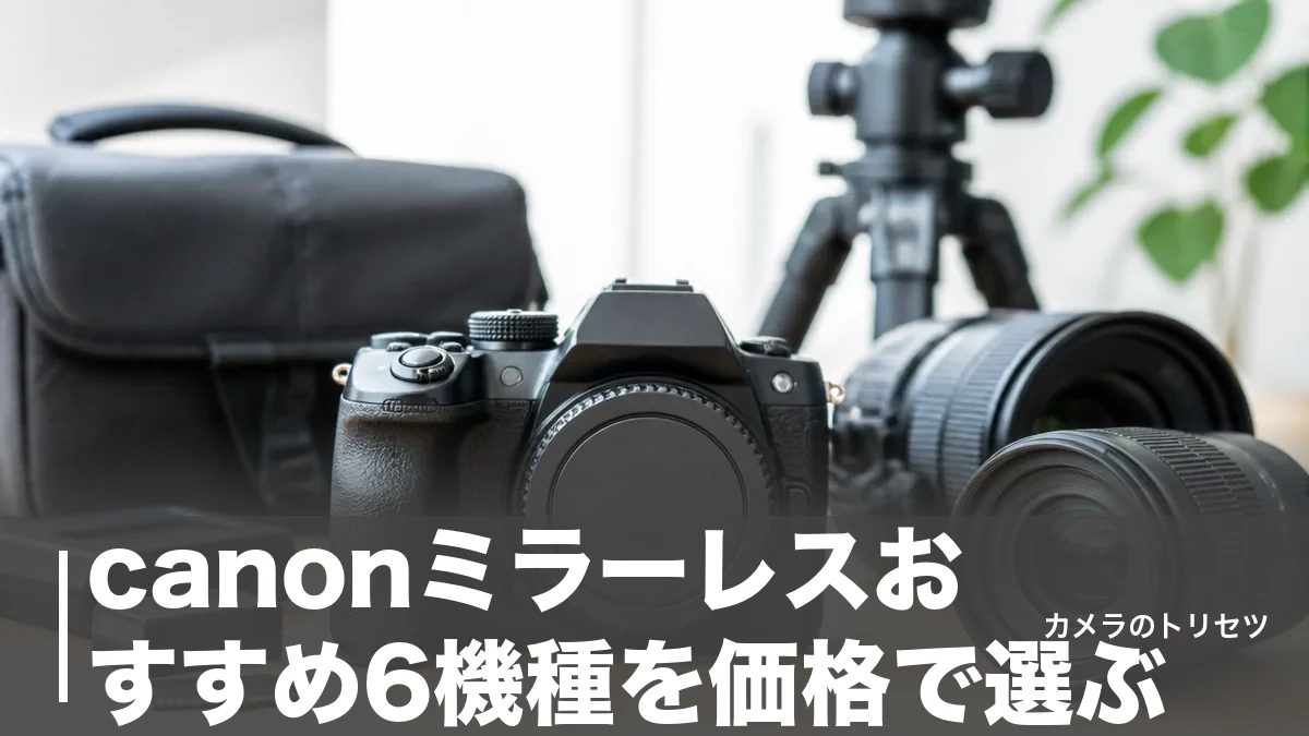 canonミラーレスおすすめ6機種を価格で選ぶ｜6.8万円R100から40コマ連写フルサイズまで比較のアイキャッチ画像