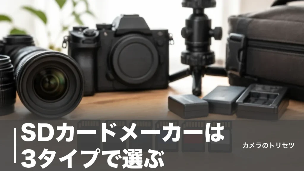 SDカードメーカーは3タイプで選ぶ｜主要8社を速度・価格・保証で徹底比較のアイキャッチ画像