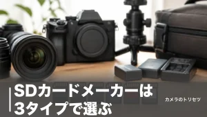 SDカードメーカーは3タイプで選ぶ｜主要8社を速度・価格・保証で徹底比較のアイキャッチ画像
