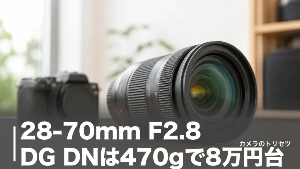 28-70mm F2.8 DG DNは470gで8万円台｜シグマ標準ズームの実力を徹底検証のアイキャッチ画像