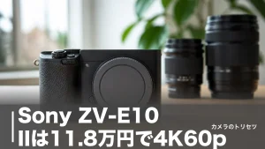 Sony ZV-E10 IIは11.8万円で4K60p｜EVFなしを許せるかで決まる1台のアイキャッチ画像