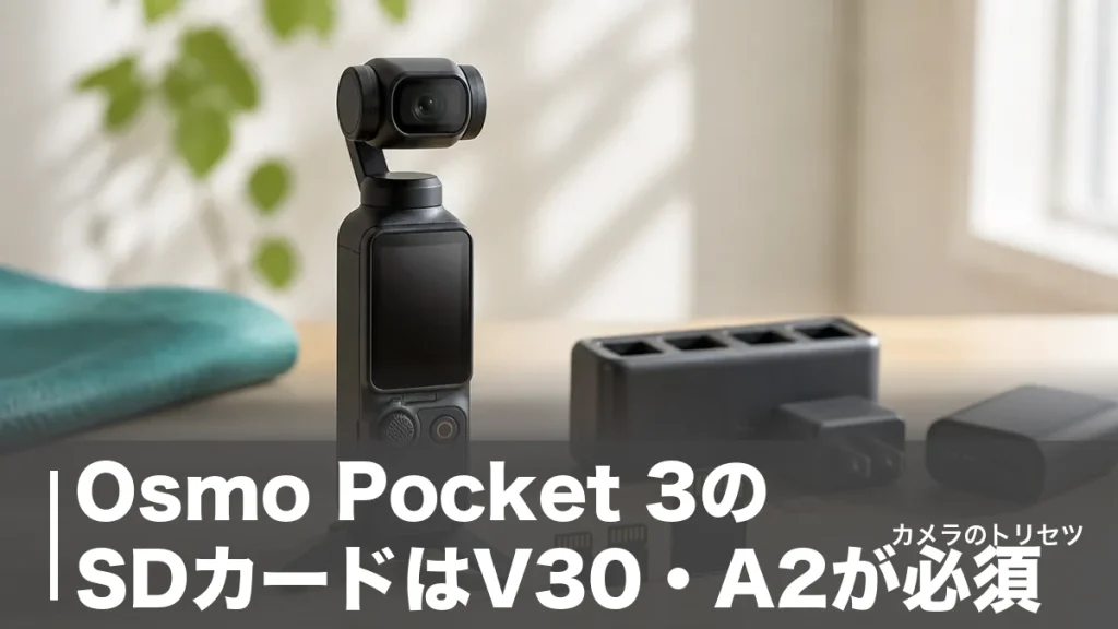 Osmo Pocket 3のSDカードはV30・A2が必須｜おすすめ7枚を速度と価格で徹底比較のアイキャッチ画像