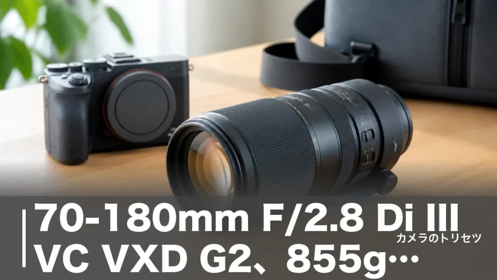 70-180mm F/2.8 Di III VC VXD G2、855gが変える望遠選びのアイキャッチ画像