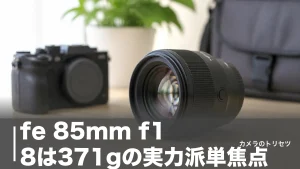 fe 85mm f1 8は371gの実力派単焦点｜GM II・シグマとの差を数値で比較のアイキャッチ画像