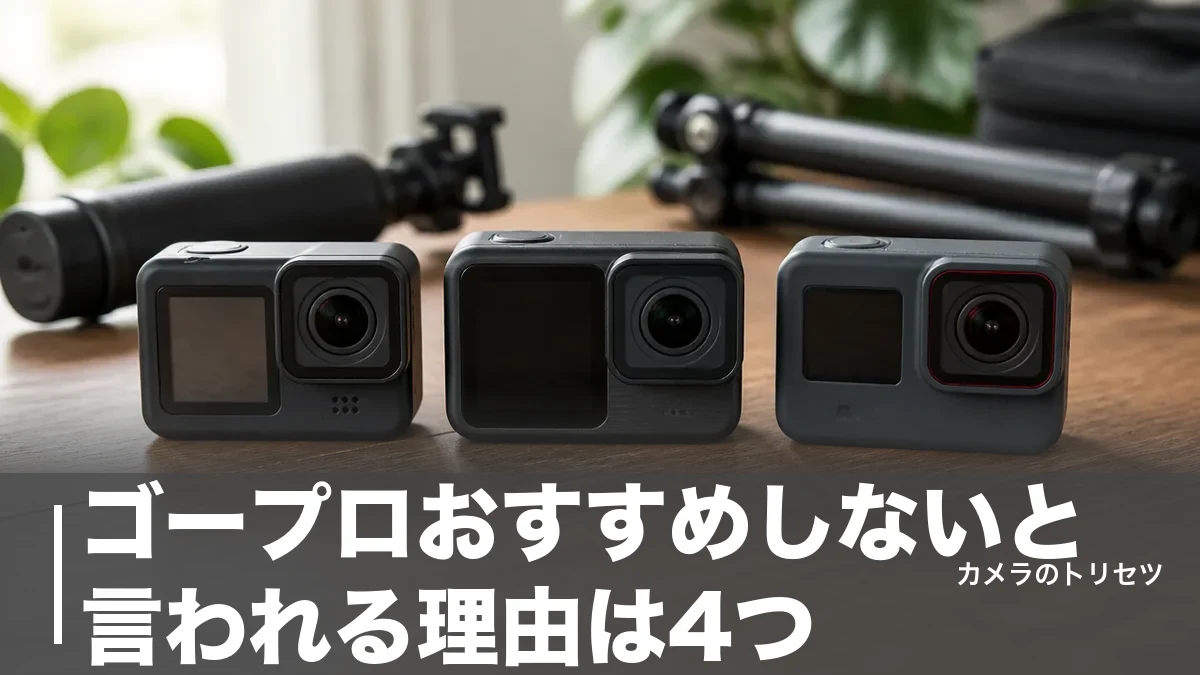 ゴープロおすすめしないと言われる理由は4つ｜年1万円サブスクと熱停止をスペックで検証のアイキャッチ画像