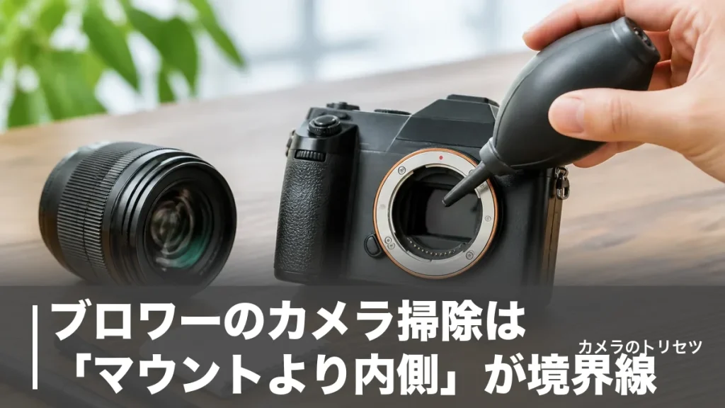 ブロワーのカメラ掃除は「マウントより内側」が境界線｜公式NG4つと選び方のアイキャッチ画像